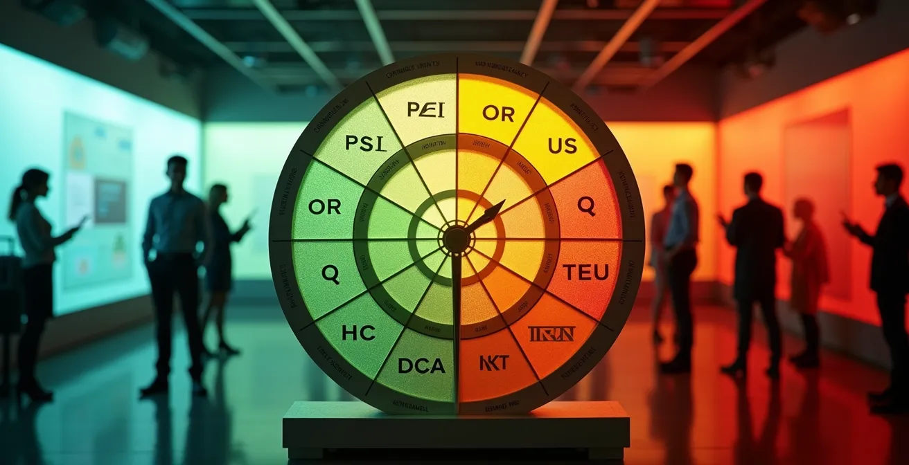 Dashboard für Vertragslaufzeiten und Kündigungsfristen ohne sichtbaren Text