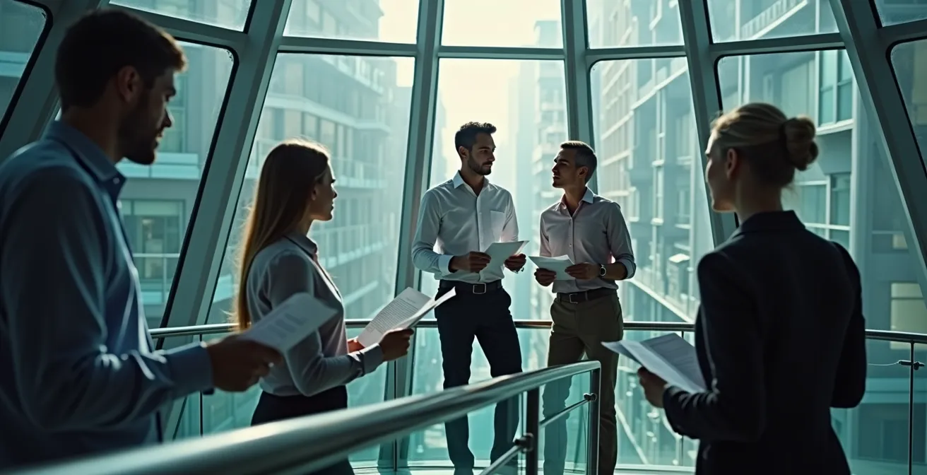 Visualisierung der Kommunikationskaskade in Matrixorganisationen