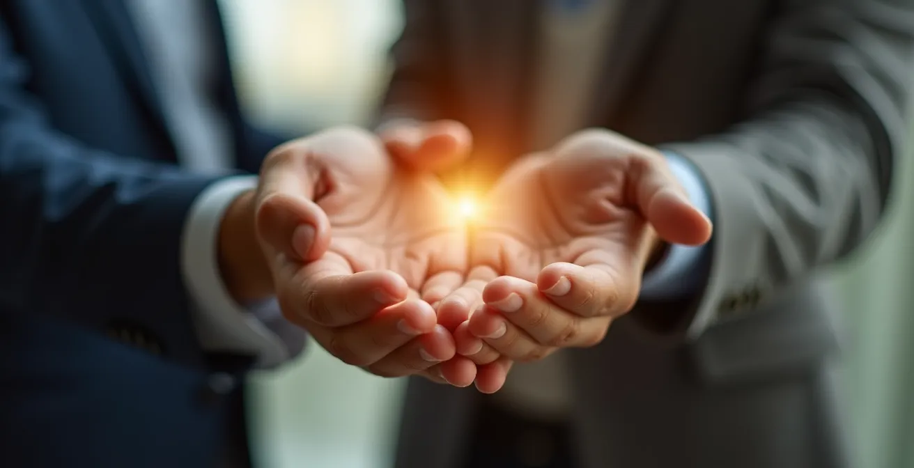 Mitarbeiter im Entwicklungsgespräch zeigt kontinuierliche Förderung nach Probezeit