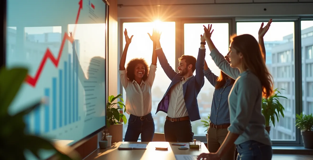 Gamifizierte Vertriebsvisualisierung mit Fortschrittsanzeige